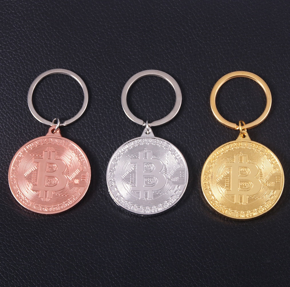 2023 Newest Bitcoin Keychain Pendant Women and Men Jewelry