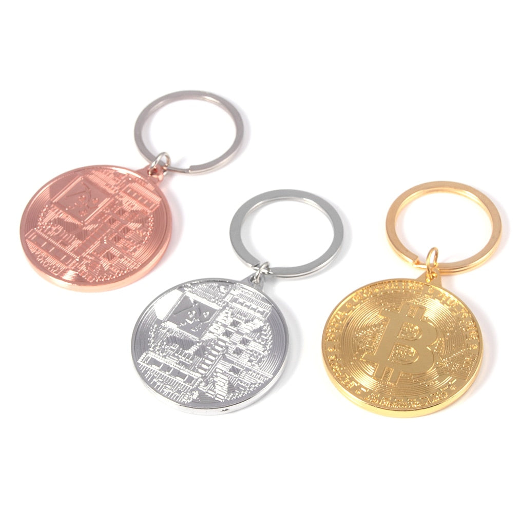 2023 Newest Bitcoin Keychain Pendant Women and Men Jewelry