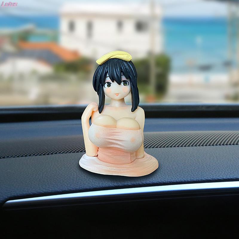 Chest Shaking Girl Kawaii for Car Dashboard