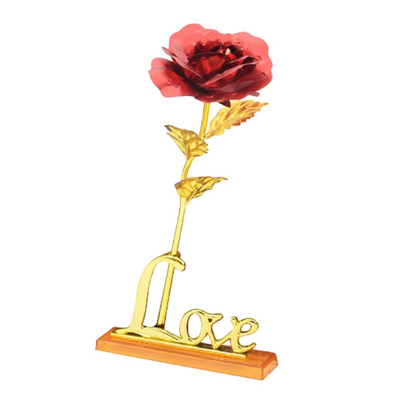 24K Foil Plated Rose Gold Rose Valentine